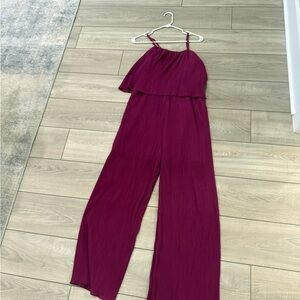 Chic Plum Layered Jumpsuit